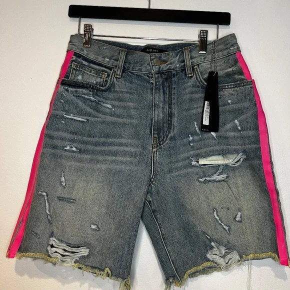 Thrasher Track Shorts indigo/neon pink